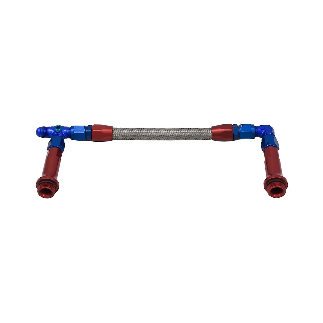 575106 – SPEEDFX Carburetor Fuel Line, Used With Holley Ultra HP Dual Inlet Carburetor -6AN x 3/8 Inch NPT Port Anodi...